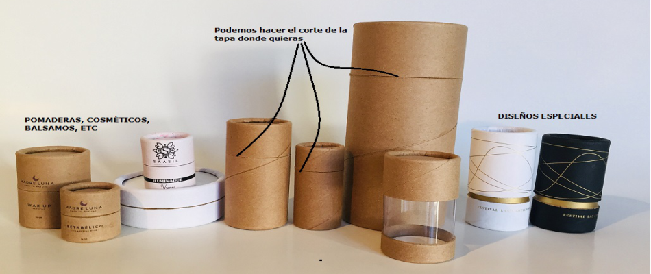 cilindros de cartón kraft ecologicos